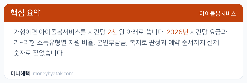 아이돌봄서비스