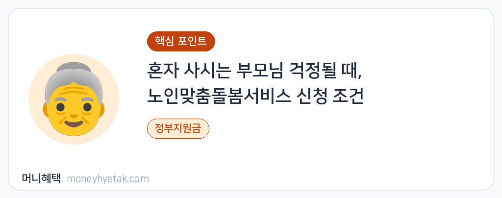 노인맞춤돌봄서비스