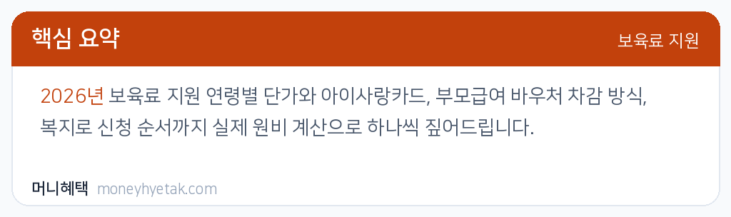 보육료 지원