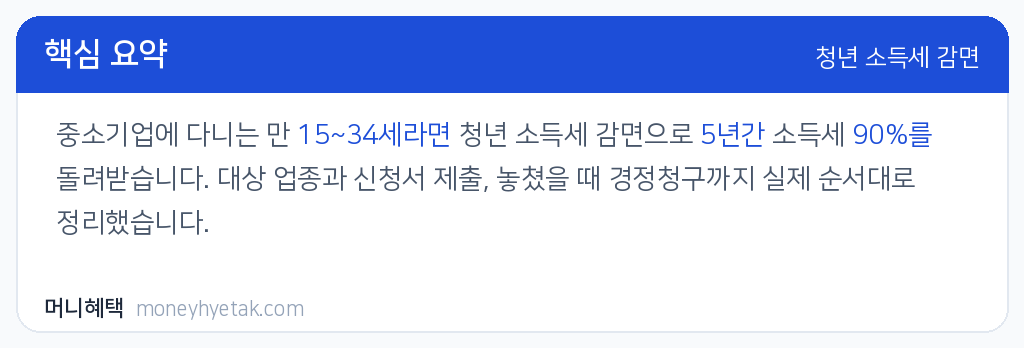 청년 소득세 감면