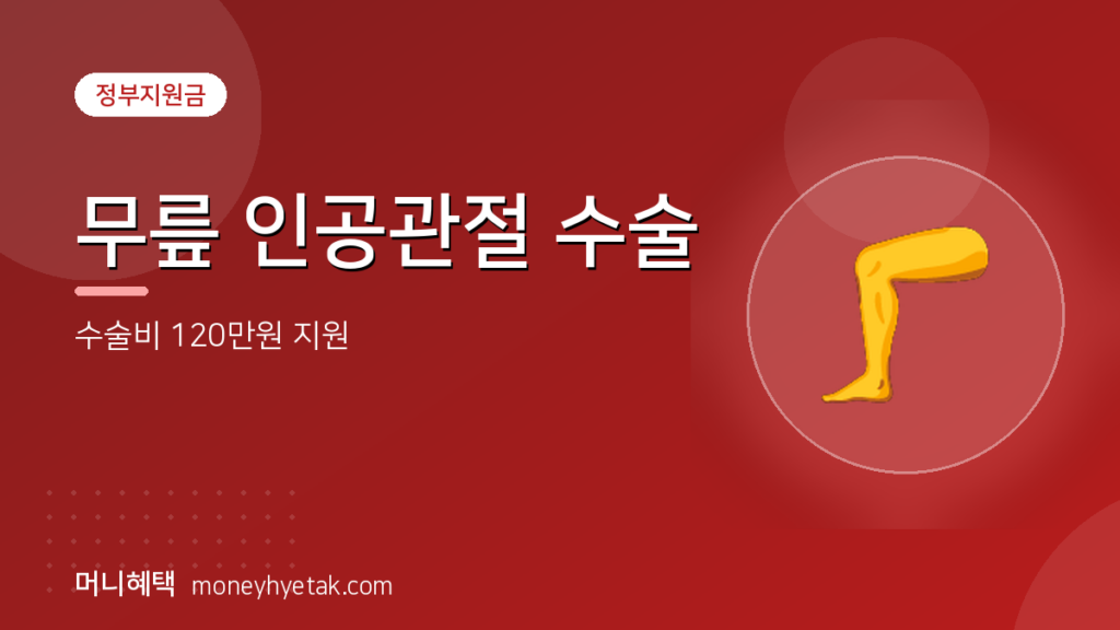 만 60세 넘은 부모님 무릎 인공관절 수술비 120만원 돌려받는 방법